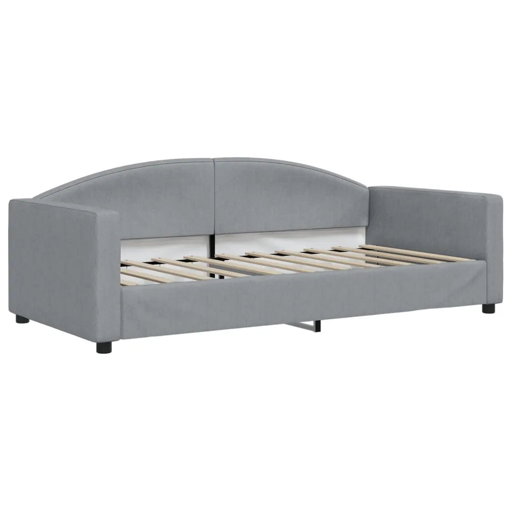 Divano Letto Estraibile Cassetti-Sofa Letto-Daybed Grigio Chiaro 90x190cm Tessuto 179944
