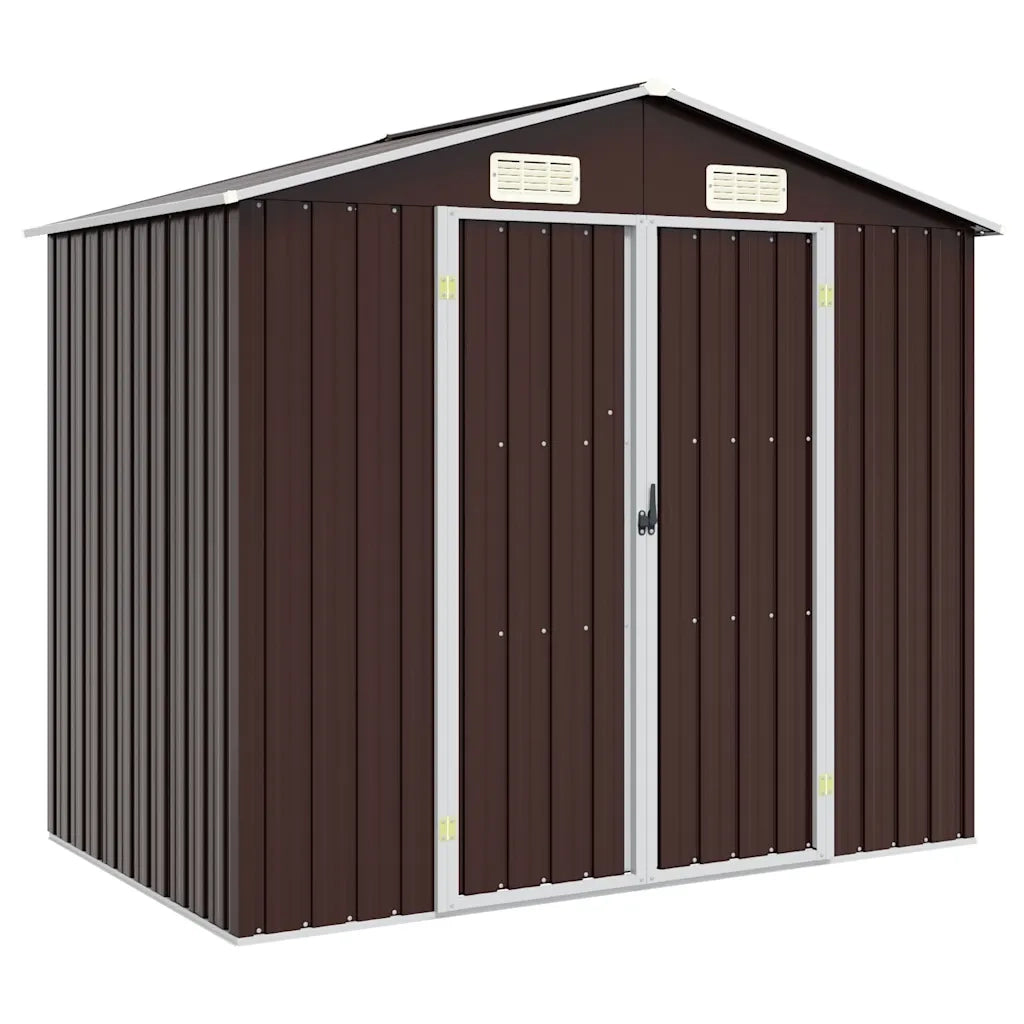 Capanno da Giardino Marrone 205x129x183 cm in Acciaio Zincato  cod mxl 65801
