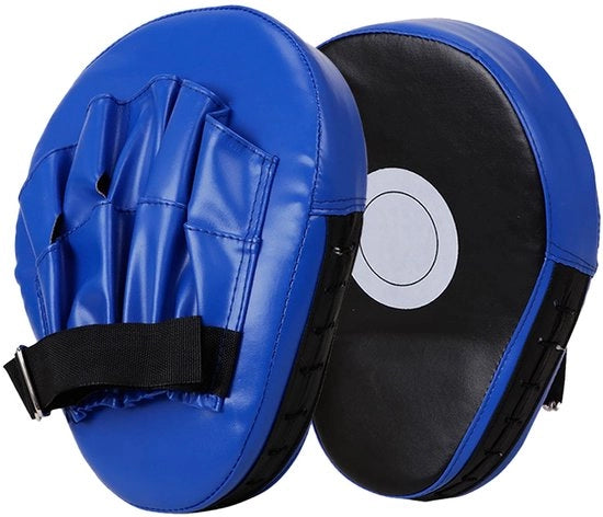 Pads di Kicking in Pelle Reale - Pads di Focalizzazione Curvati - Taekwondo/Boxe - Discipline di Combattimento - Progettazione Ergonomica - Materiale Sostenibile
