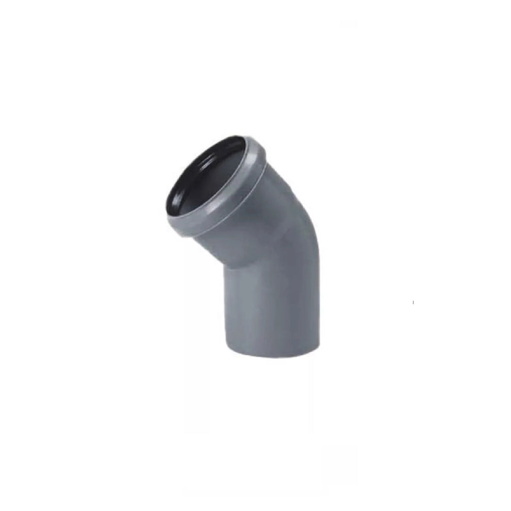 Curva 15° diam. 40 mm per tubo scarichi domestici 2 pezzi