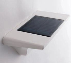 APPLIQUE LED SKYP BIANCA 3W 130LM 4000K CON PANNELLO SOLARE E SENSORE DI MOVIMENTO IP54 11,2X11,2X22,4CM