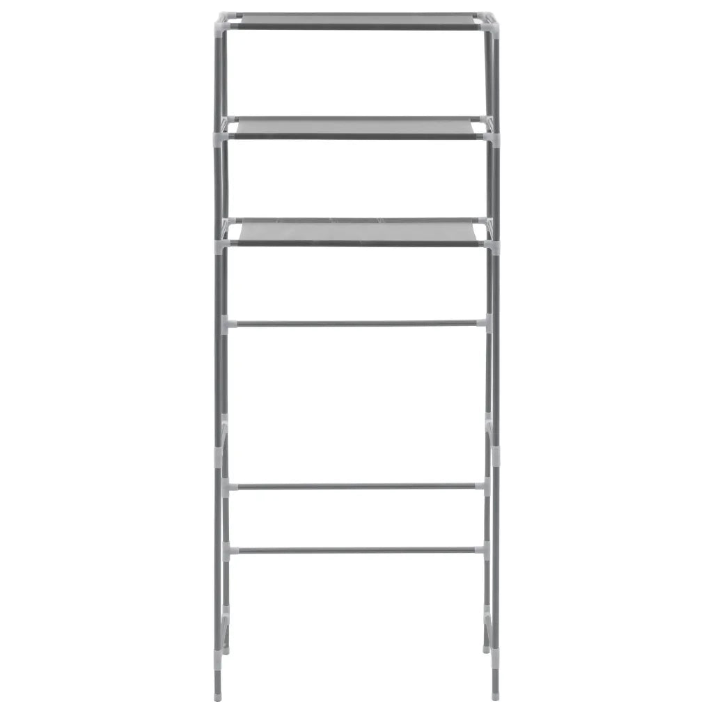 Scaffale per Lavatrice con 3 Ripiani Argento 69x28x169 cm CFW6997136
