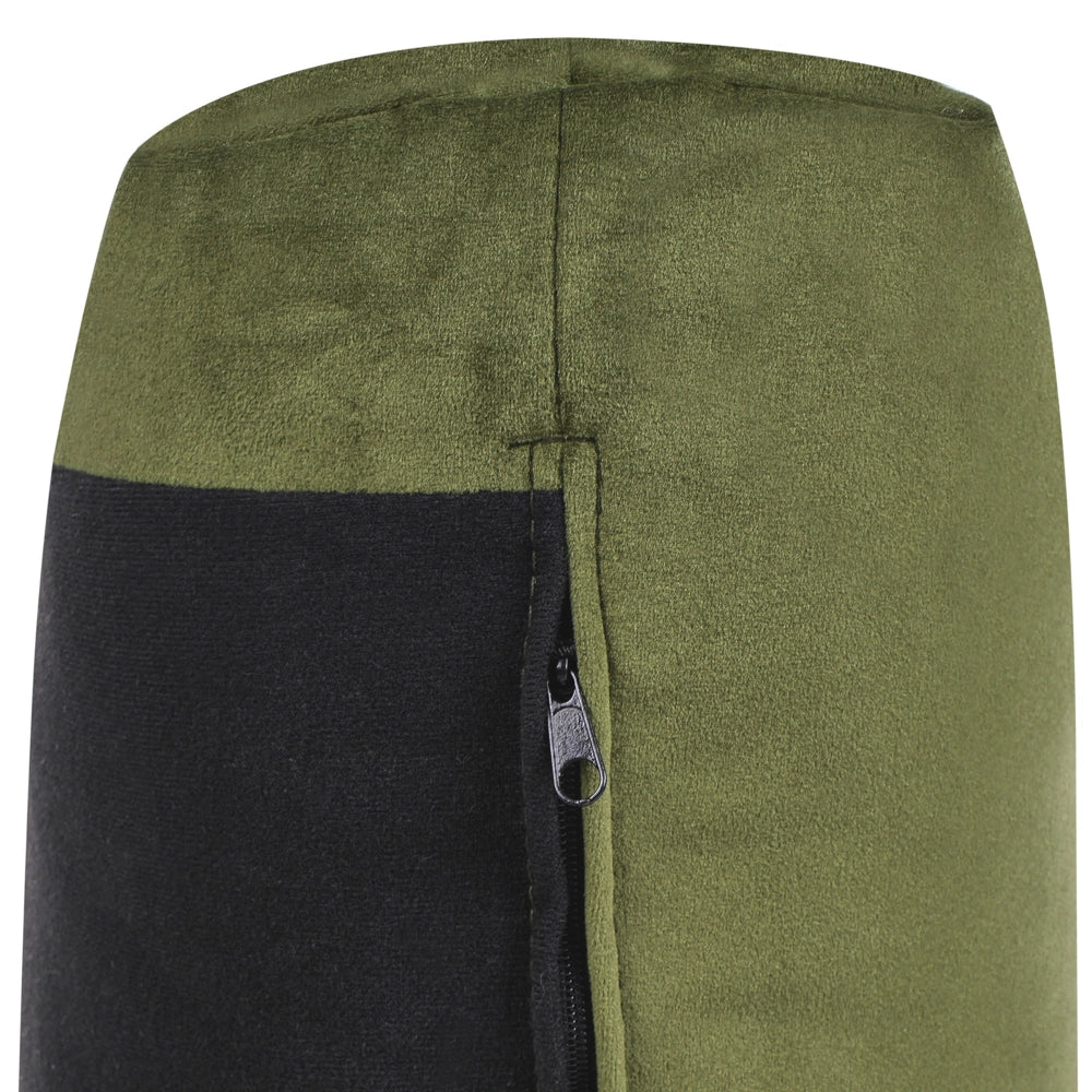 Poltrona velluto verde Gambe di legno morbide Stile moderno arredamento scandinavo
