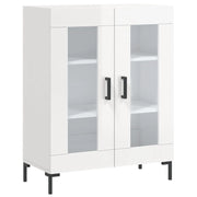 Buffet credenza cassettiera mobiletto mobile contenitore organizer per cucina soggiorno finitura lucida 69,5 x 34 x 90 cm legno ingegnerizzato bianco 02_0030738