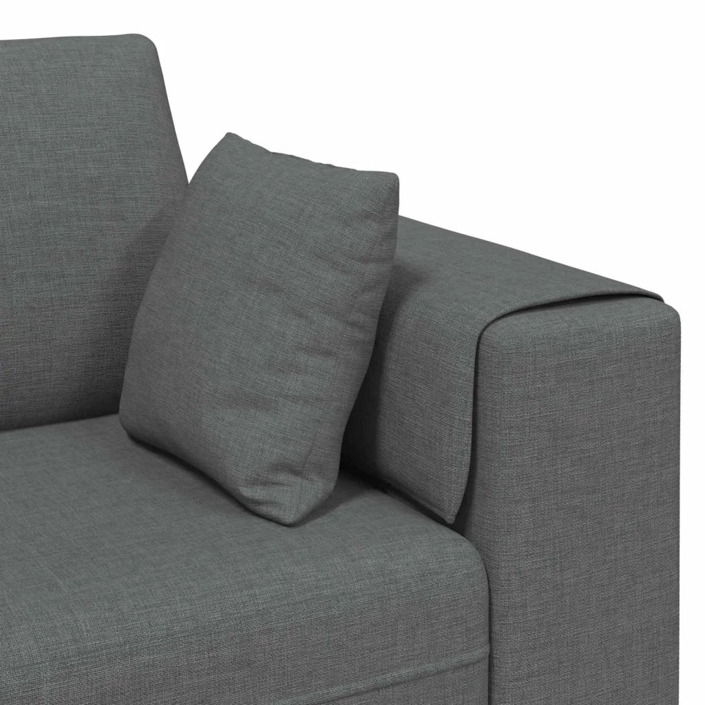 Divano con cuscino 3 pcs Grigio scuro Tessuto 3335163