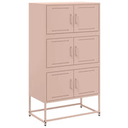 Buffet credenza cassettiera armadio mobile contenitore organizer per cucina soggiorno salotto 68,5 x 38,5 x 123,5 cm acciaio rosa 02_0036210
