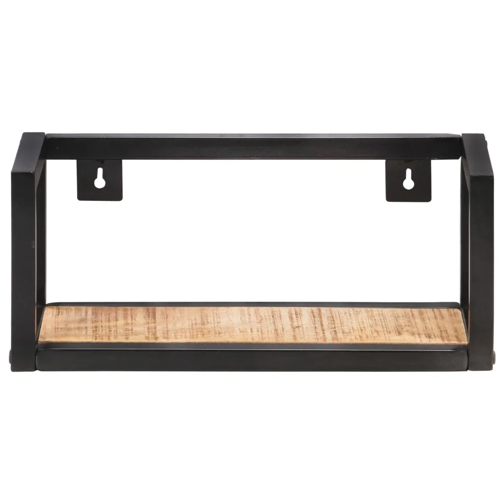 2 pz Mensole a Muro | Scaffale Parete | Ripiano a parete 40 cm in Legno Massello di Mango Grezzo