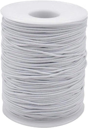 Cavo Elastico 1MM Bianco - 100 Metri - Per Bracciali/Perle/Alfabeto/Crochet
