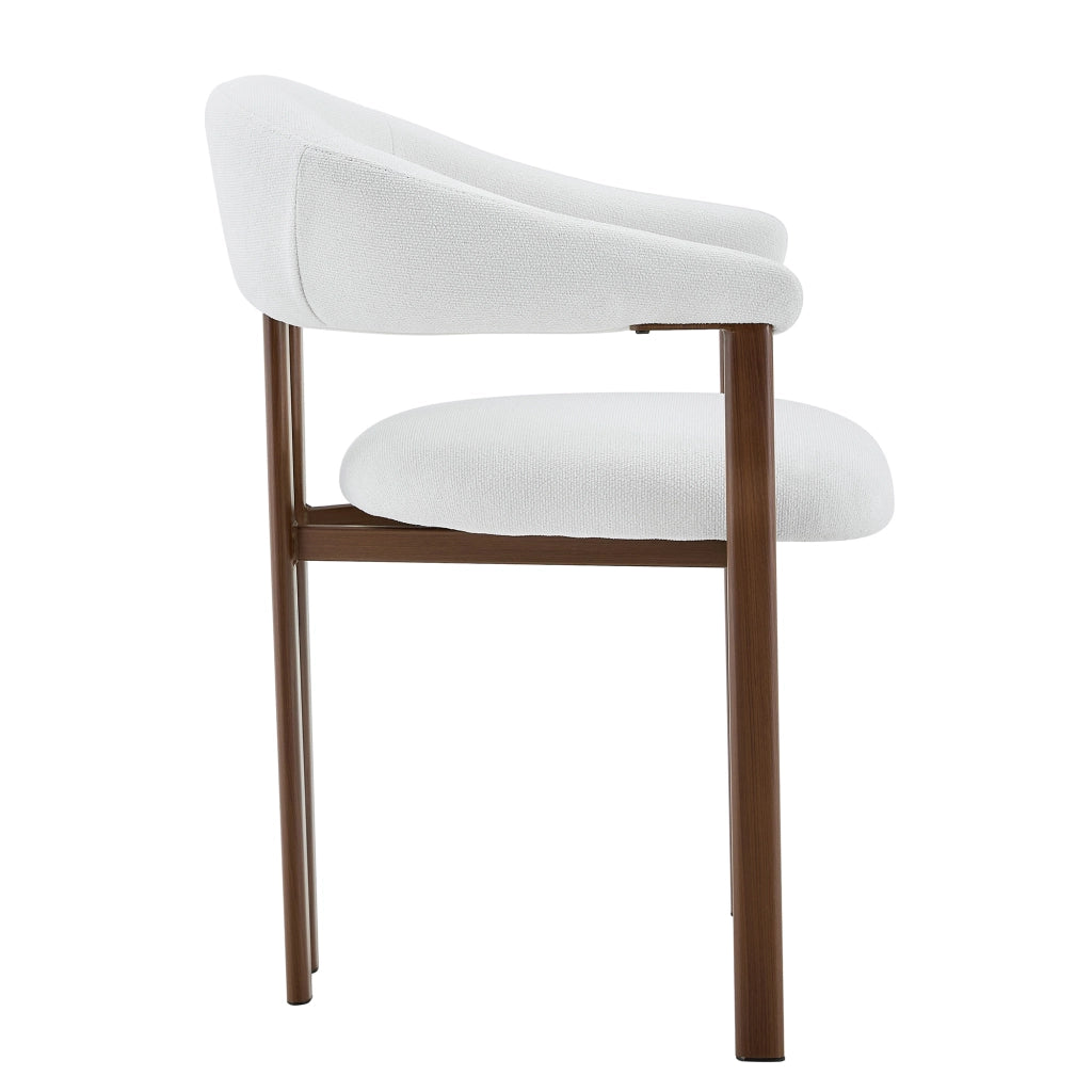 Sedia in Tessuto con Gambe in Metallo ¨C Xylo ¨C Bianco, Set 2 Pezzi