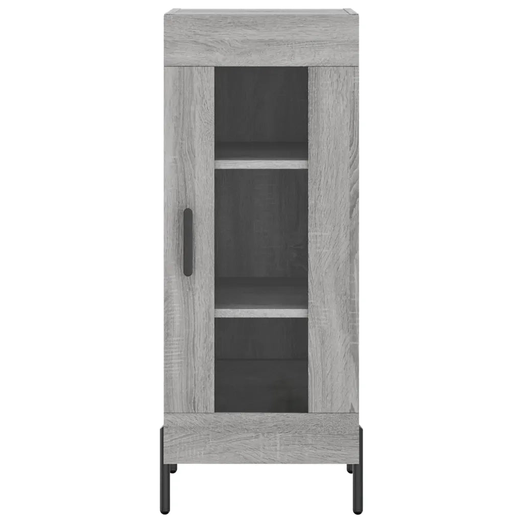 vidaXL Credenza Grigio Sonoma 34,5x34x180 cm in Legno Multistrato