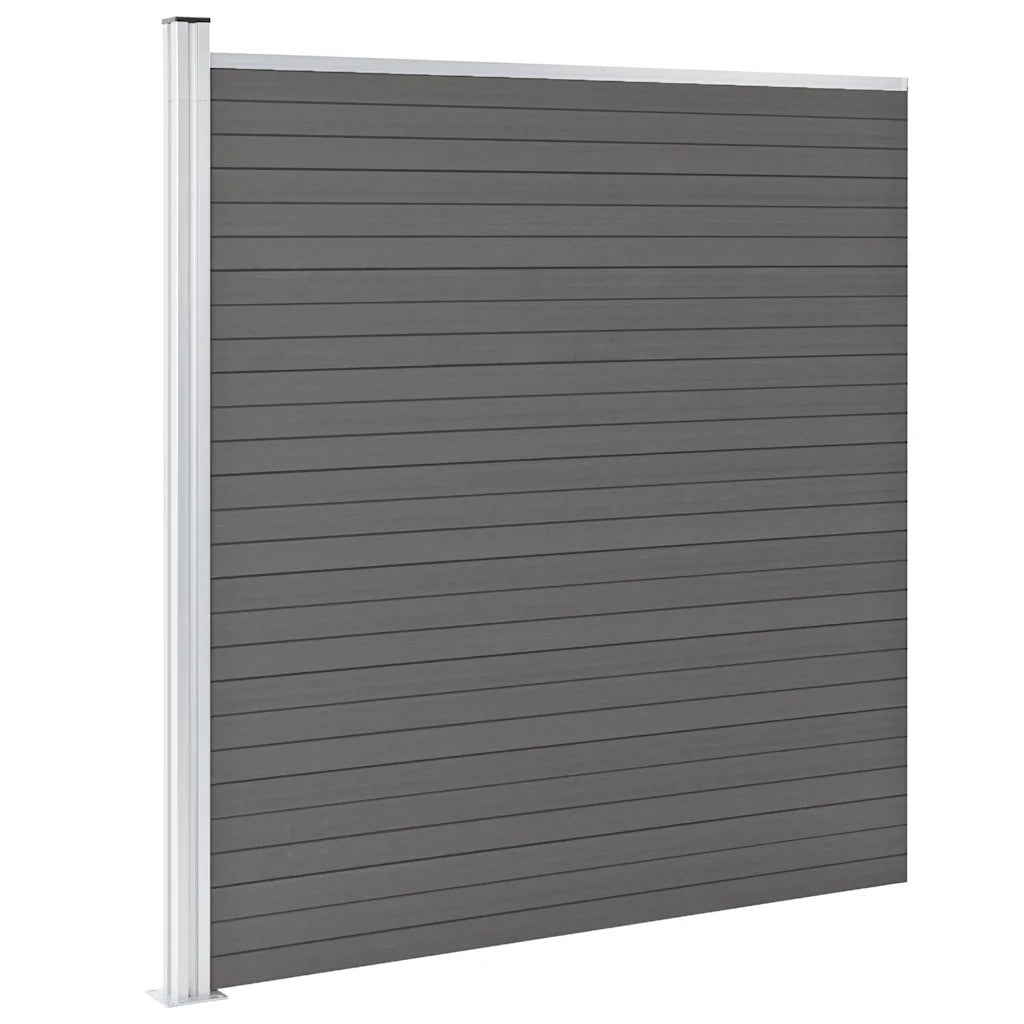 Pannello di Recinzione in WPC 175x186 cm Grigio cod mxl 6297