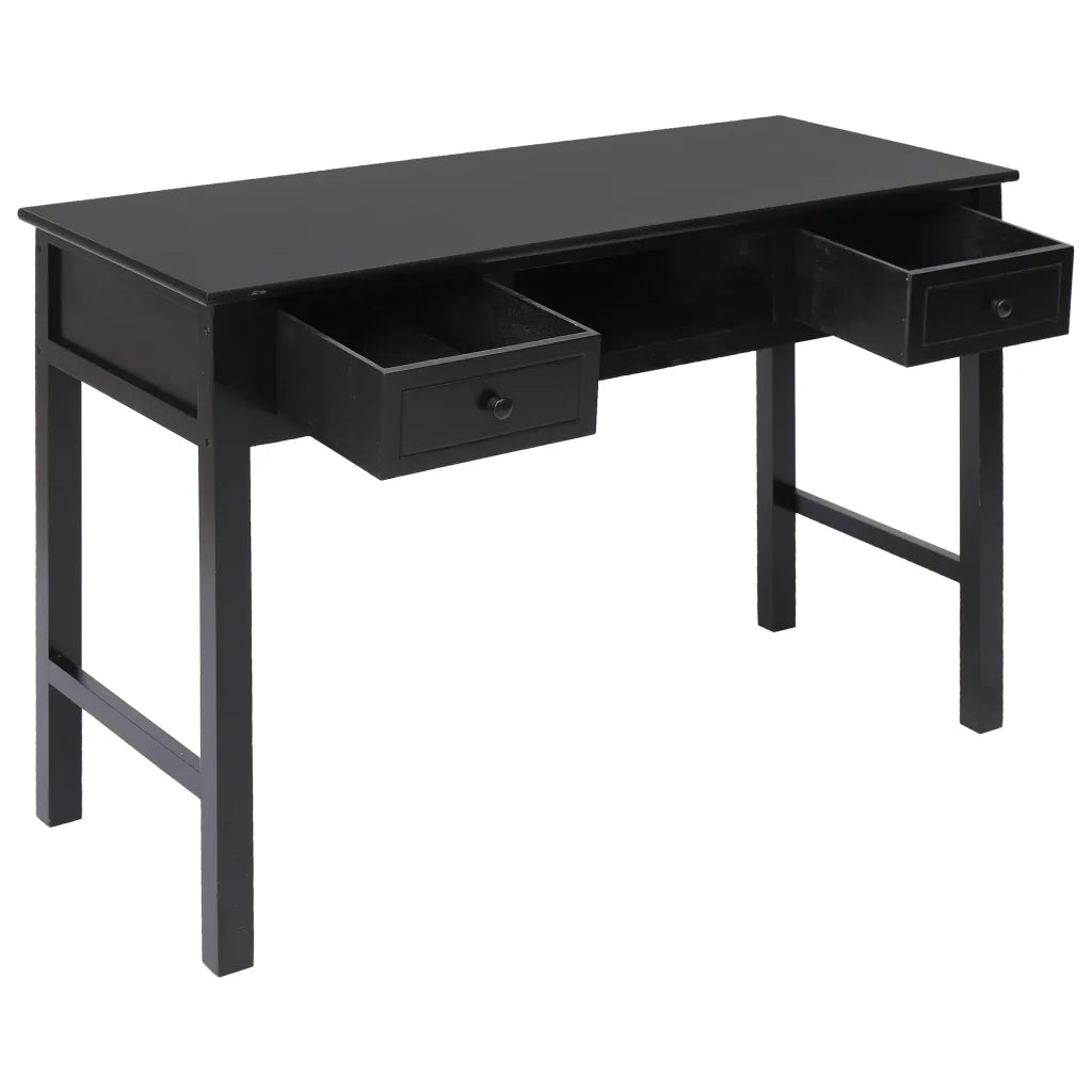 Scrivania Nera 110x45x76 cm in Legno 284158