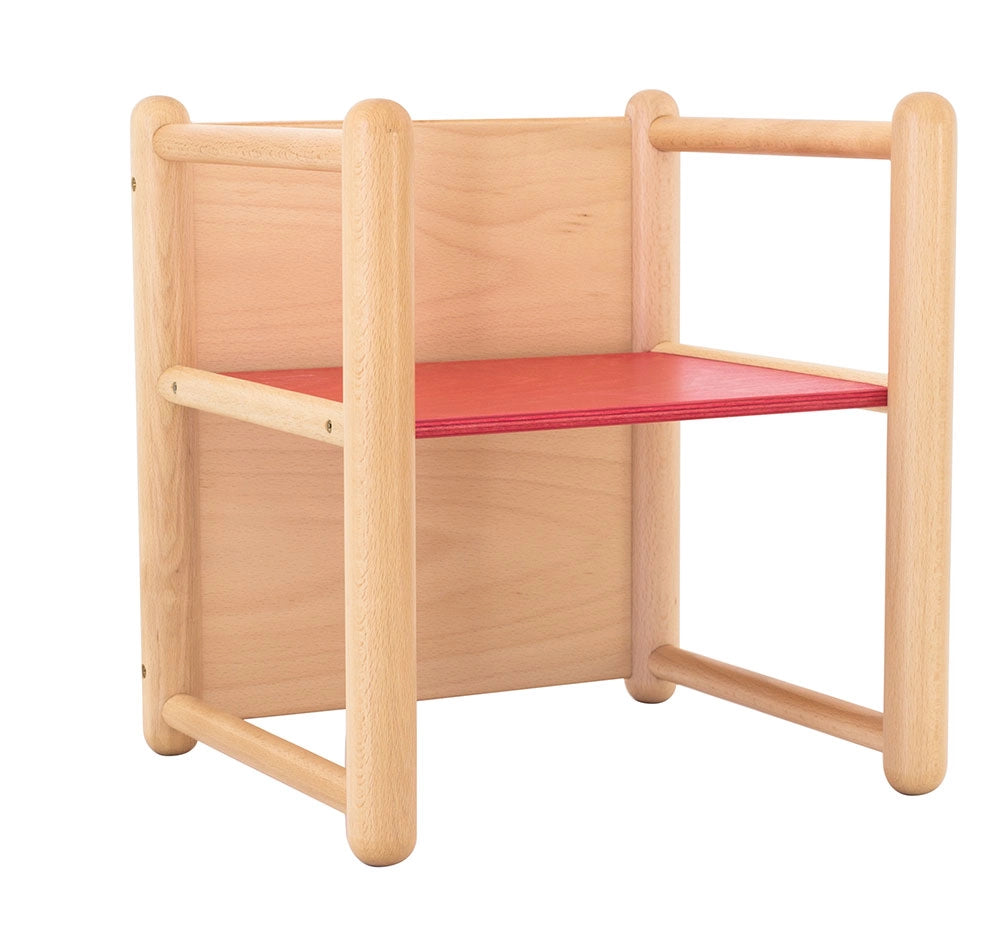 Sedia Dixi pluriuso in legno di Faggio Adex Colore: Rossa, Materiale: Legno di Faggio