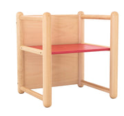 Sedia Dixi pluriuso in legno di Faggio Adex Colore: Rossa, Materiale: Legno di Faggio