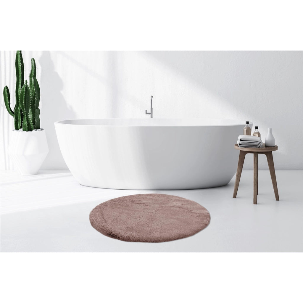 Tappeto da bagno rotondo Rabbit 500 Rosa O 100 cm