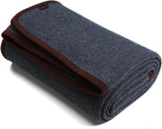 Deken Merino in Lana Calda per Camping e Cuddie - 160 x 200 cm - Grigio Militare.