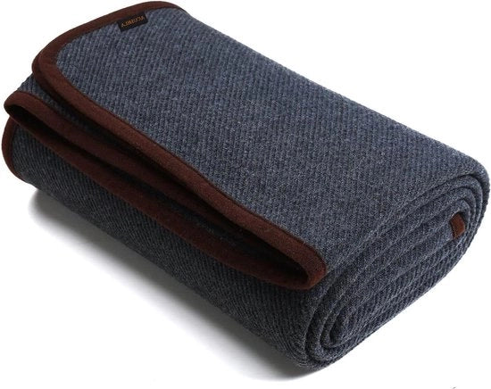 Deken Merino in Lana Calda per Camping e Cuddie - 160 x 200 cm - Grigio Militare.