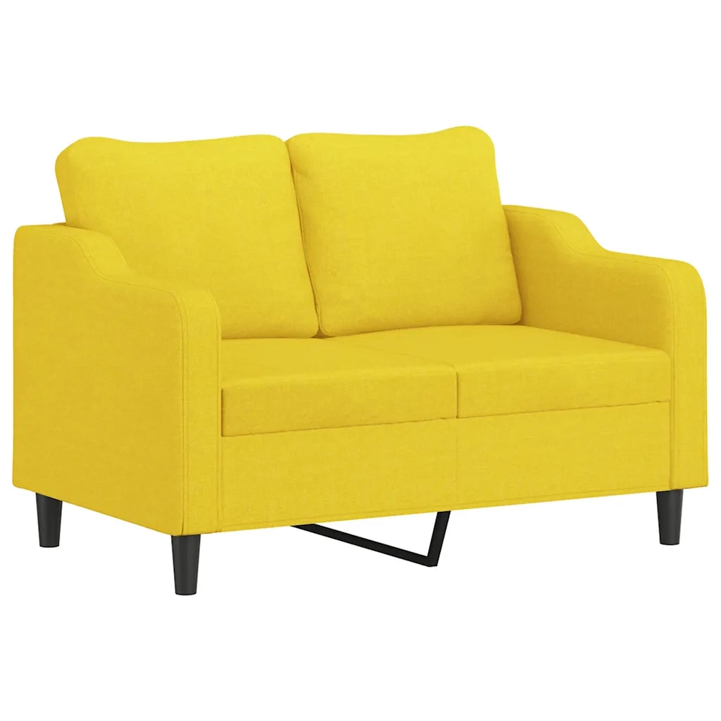 Set di Divani 3 pz con Cuscini Giallo Chiaro in Tessuto 3201791