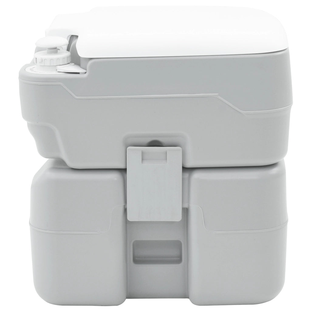 Toilette da Campeggio Corpo Grigio + Coperchio Bianco Non Applicabile
