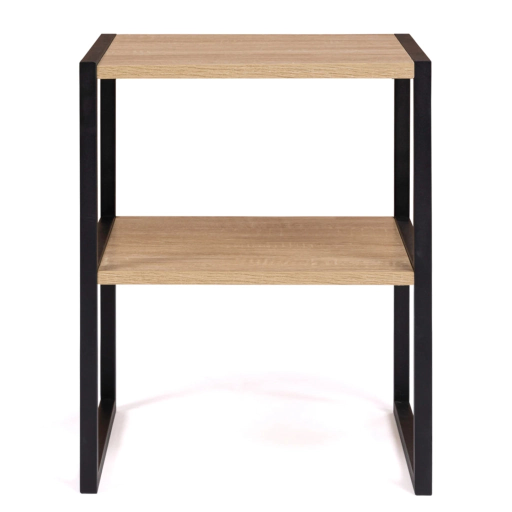 IDMarket - Set di 2 comodini con 2 tondi design industriale DETROIT