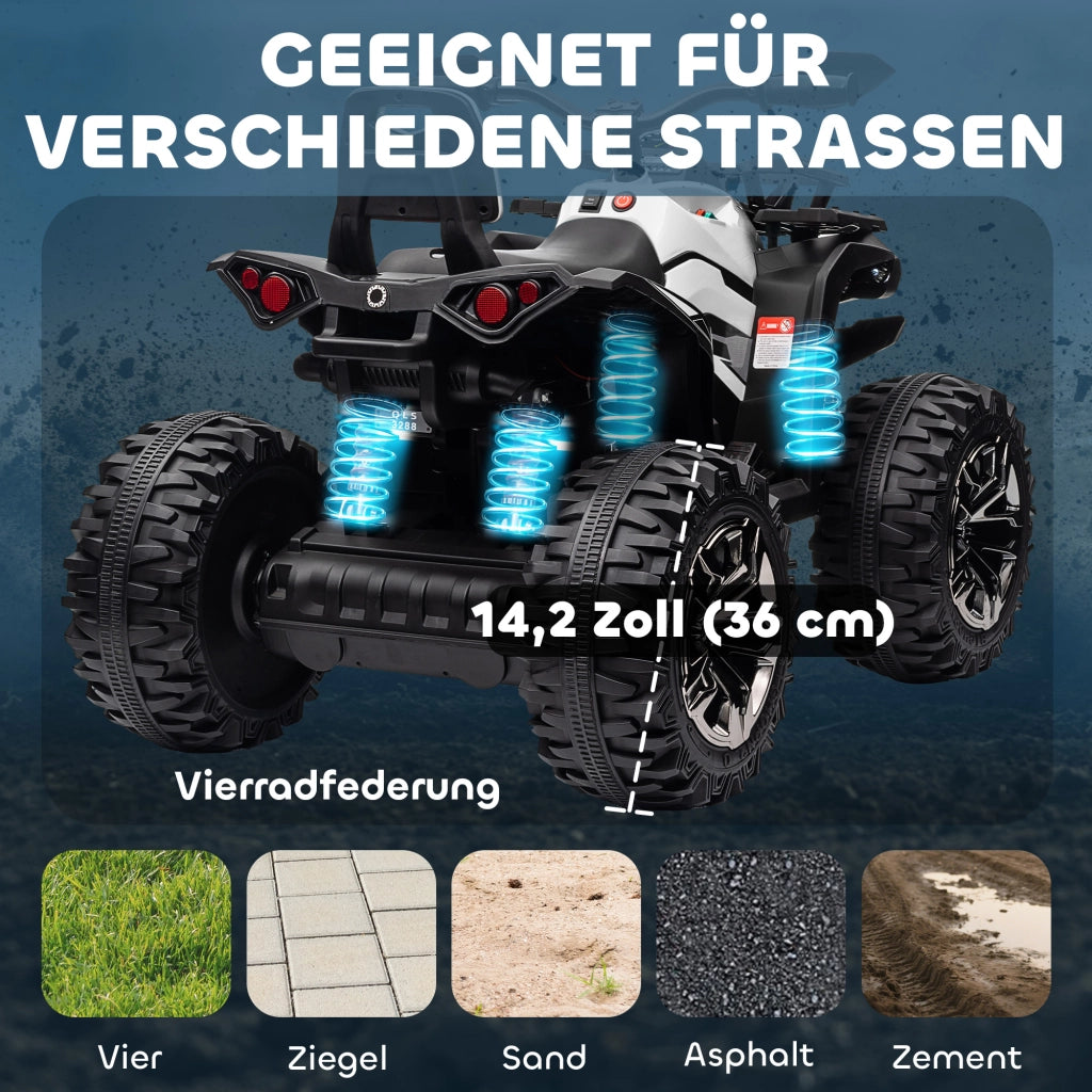 Quad Elettrico Bambini 3-5 Anni ¨C Xylo ¨C LED, Lettore Musicale USB, 3-8 km/h, 45 Min Autonomia