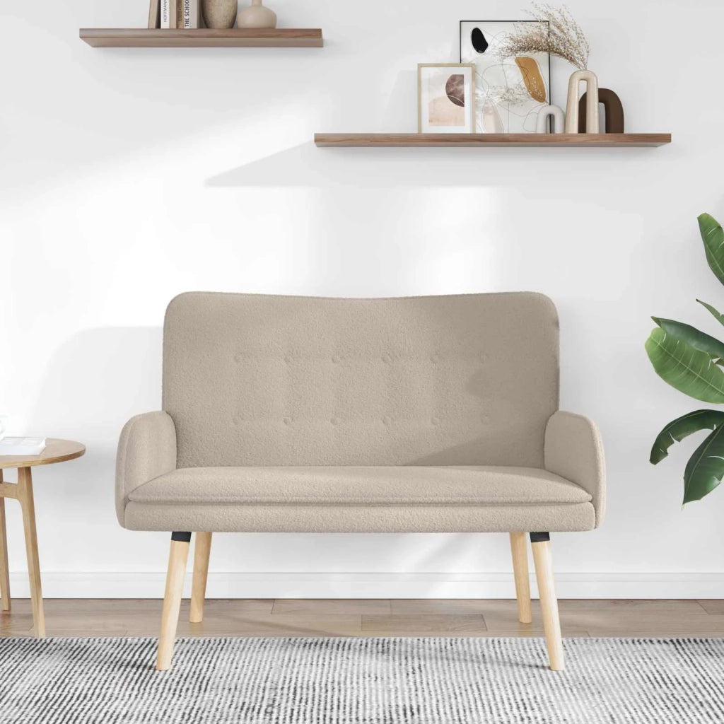 Divano a 2 Posti Grigio Chiaro 115 x 61 x 87 cm Bouclé 42028923