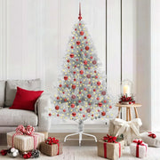 Albero di Natale artificiale con luci integrate Argento 180 cm 3397206