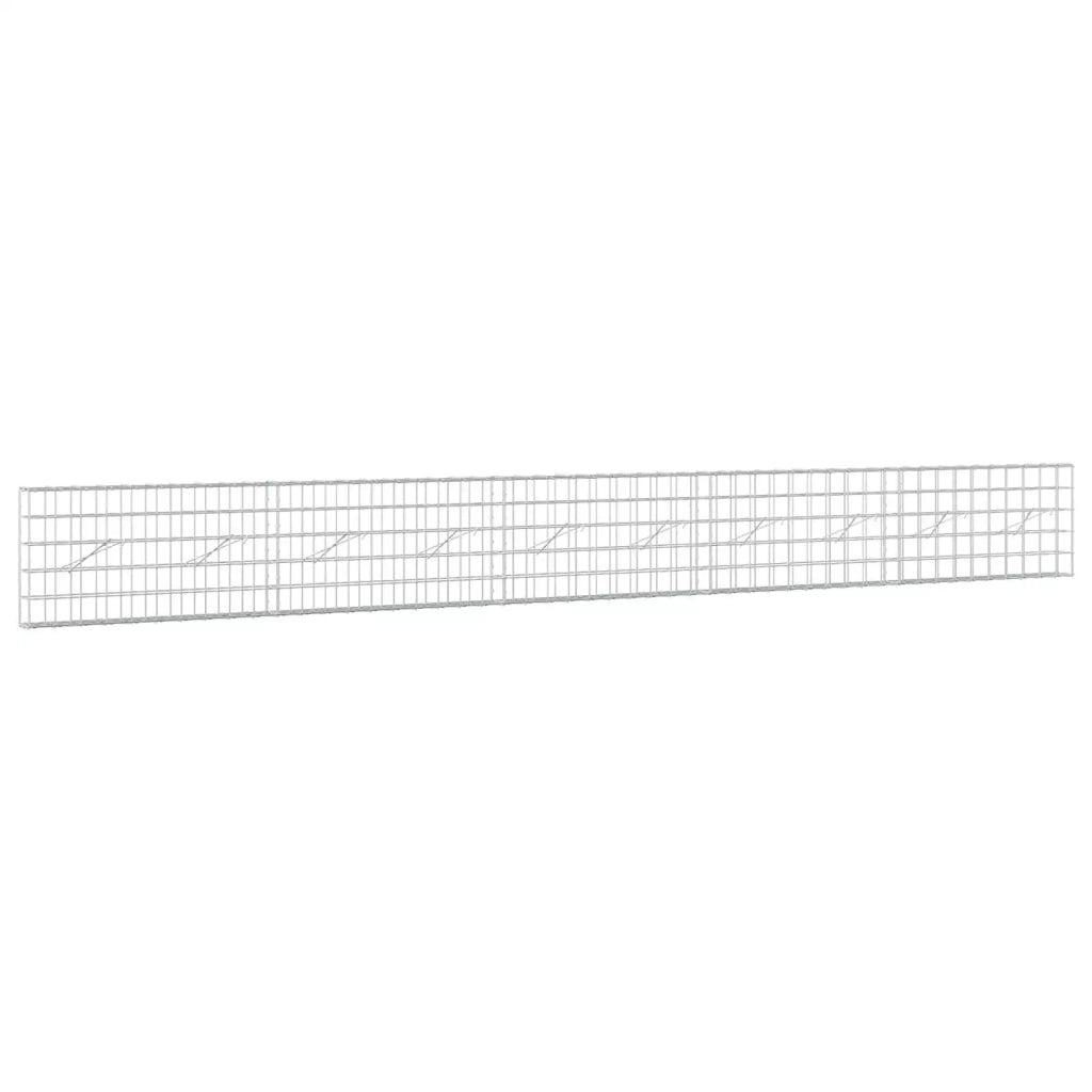 Gabione con filo da 5 mm e rete 10x10 cm 500x10x50 cm 3464908