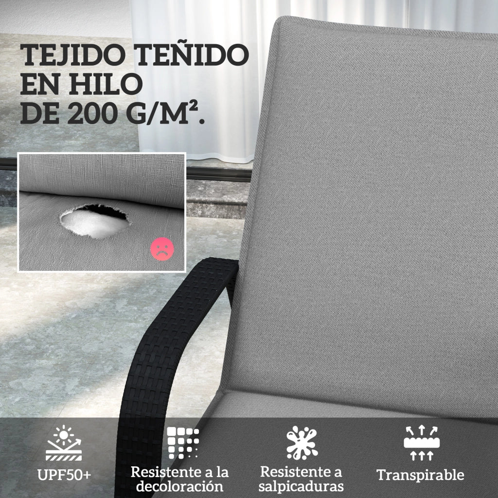 Cuscini per Tumbona ¨C zephmum ¨C 193x58x6 cm Grigio