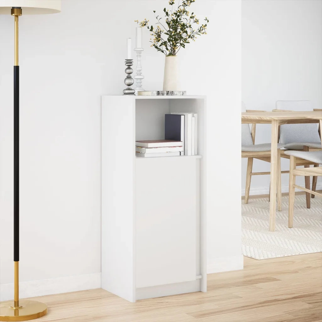 Credenza con LED Bianca 42,5x34x100 cm in Legno Multistrato
