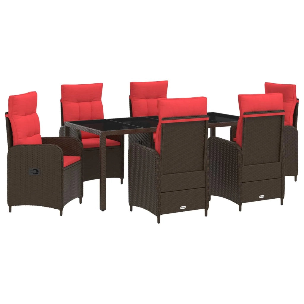 Set da pranzo per esterni 7 pz polyrattan 3422320