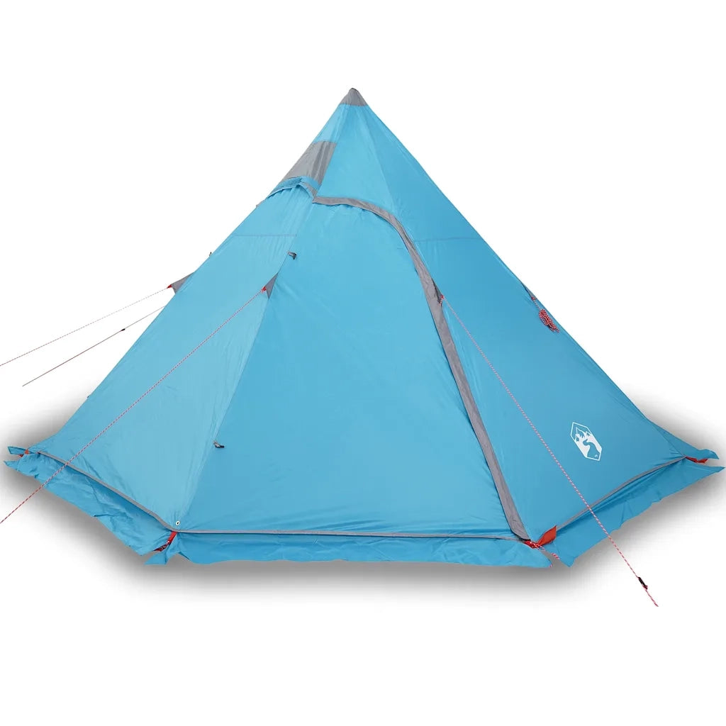 Tenda da Campeggio Tipi per 5 Persone-Tenda per Famiglie Blu Impermeabile