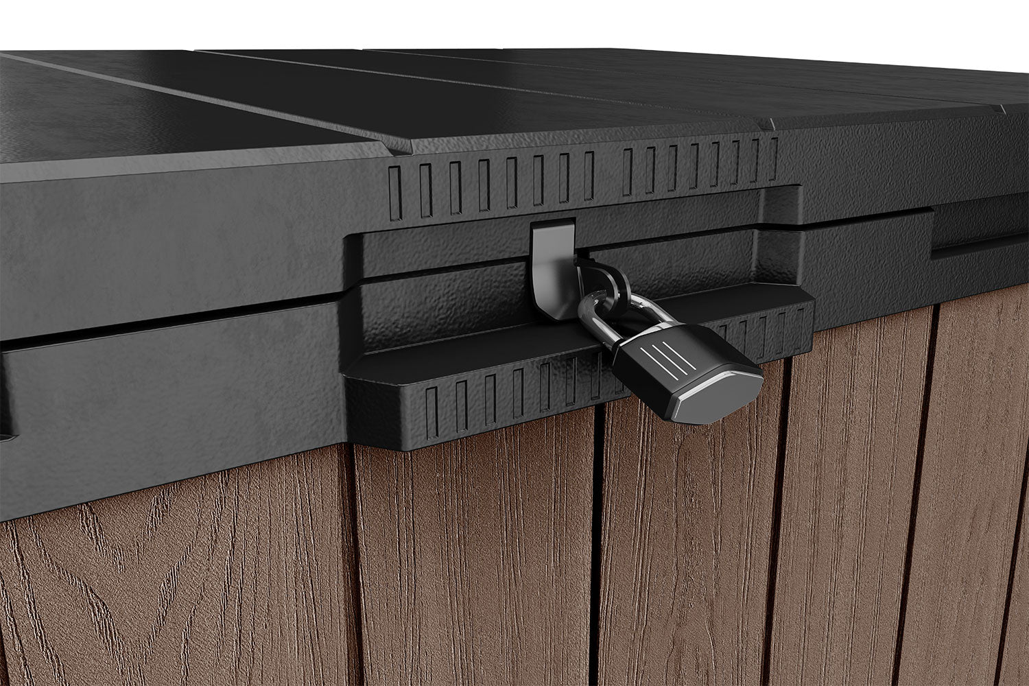 Baule da Esterno Keter Darwin Store-it-Out 140x80x120 cm in Evothech+ Marrone