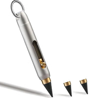 Penna a Inchiostro Metallizzato Senza Limiti Permanente Scrittura - Stilografica a Titanio Miniatura Portatile - Pastello per Scuola-Ufficio - Strumento di Scrittura Duraturo da Inviare