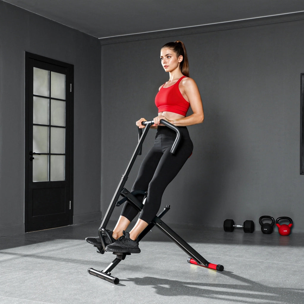 Sedia da allenamento per addominali ¨C zephmum ¨C rosso 57x105x115cm