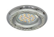 Plafoniera rotonda cromata con cristalli 1xGU10 Candellux