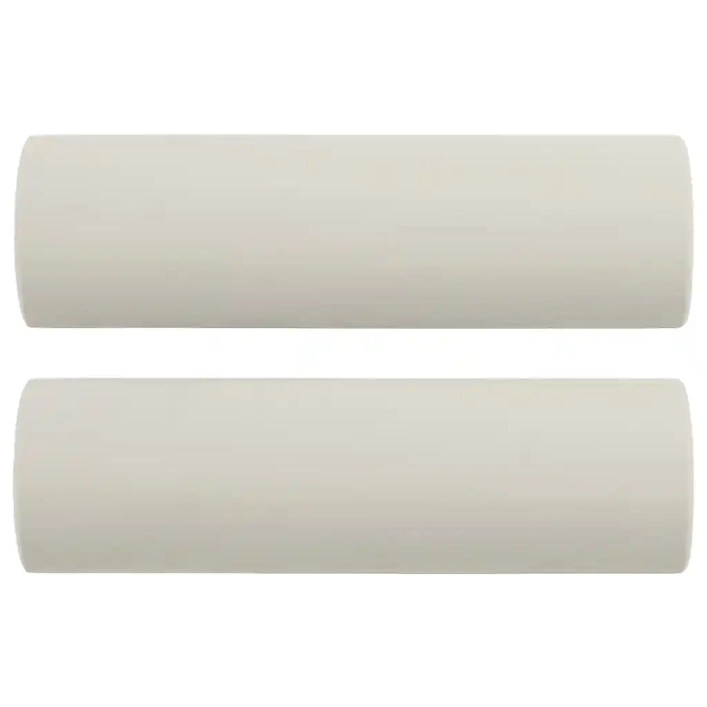 Divano a 3 Posti con Cuscini Crema 180 cm in Velluto 3200899