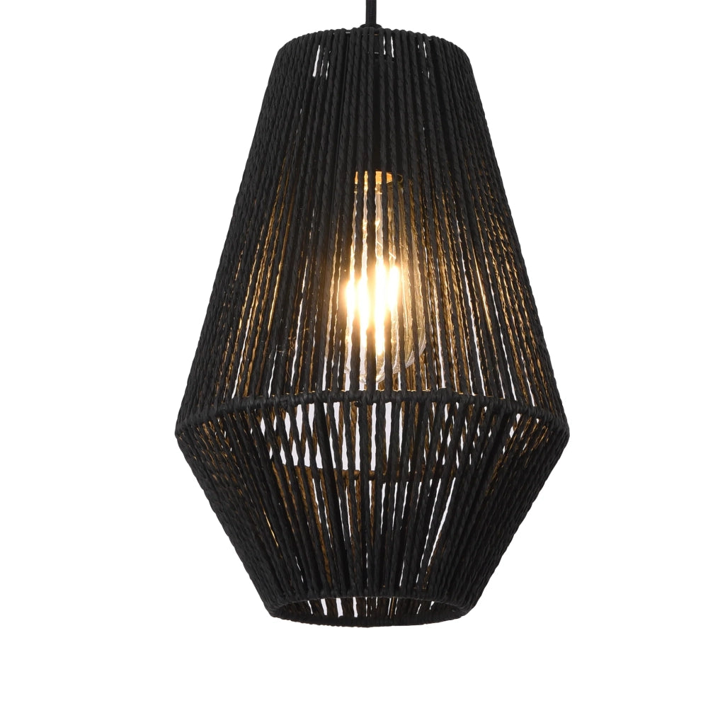 Lampadario lampada a sospensione corda metallica 160 x 20 cm nero lux.pro 03_0007573