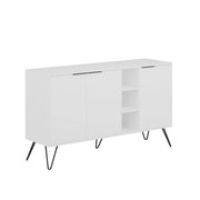 Credenza in legno "Clara" - 142 x 35 x 83 cm - Bianco
