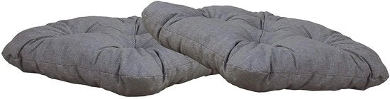 Set di 2 cuscini di poltrona - Grigio chiaro - 50x50x8 cm