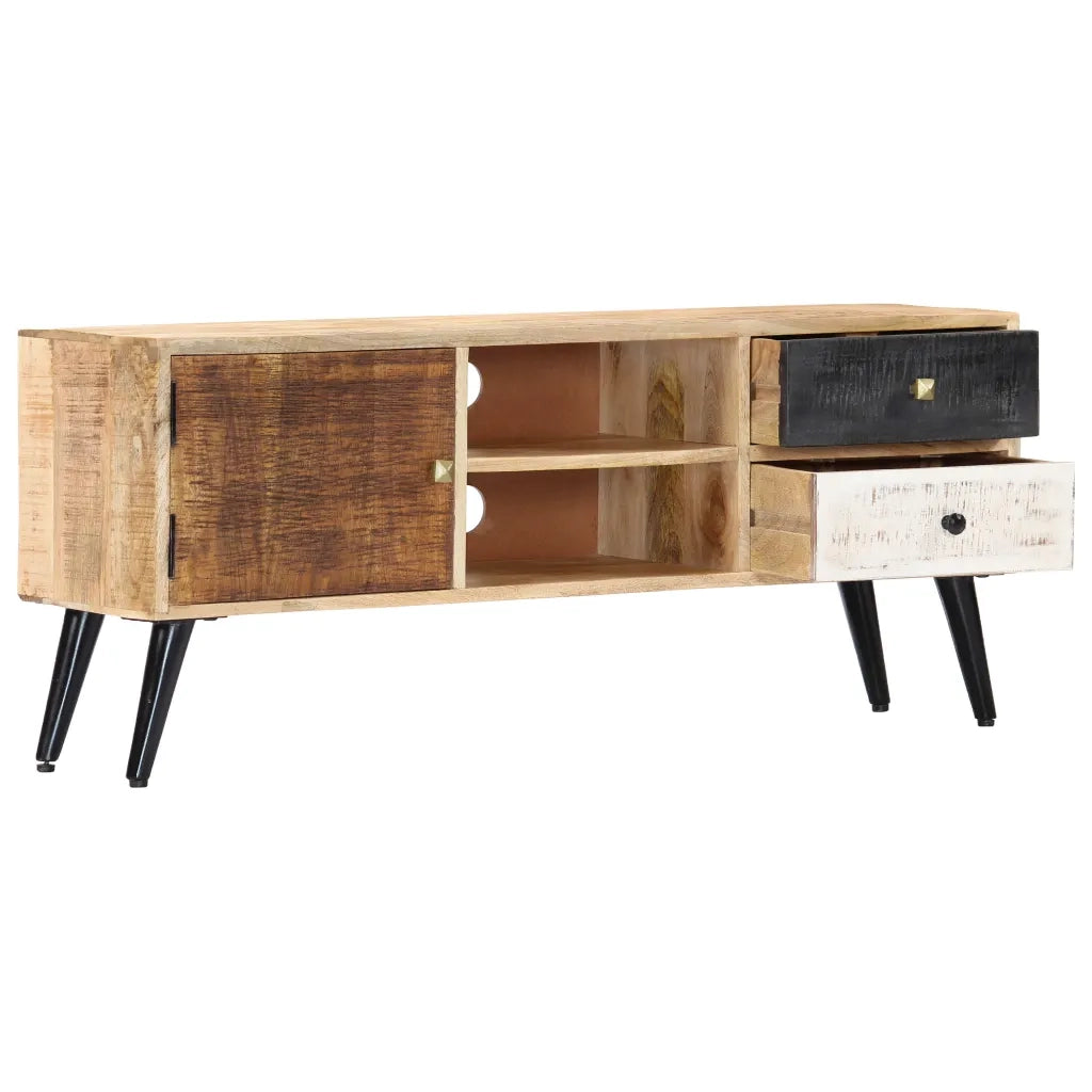 Mobile Porta TV 115x30x47 cm in Legno Massello di Mango 282878