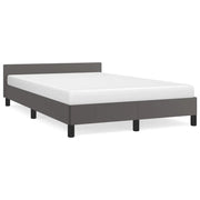 Letto matrimoniale | Letto per adulti | Giroletto senza Materasso Grigio 120x190 cm Similpelle