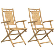 Sedie da Giardino Pieghevoli 2 pz | Sedie da Esterno 53x66x99 cm in Bamb¨´