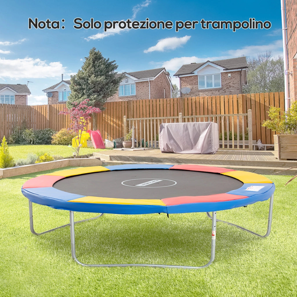 Copertura per Tappeto Elastico ¨C zephmum ¨C Pieghevole, Portatile, Rosso Blu Giallo, ?305x1.5 cm