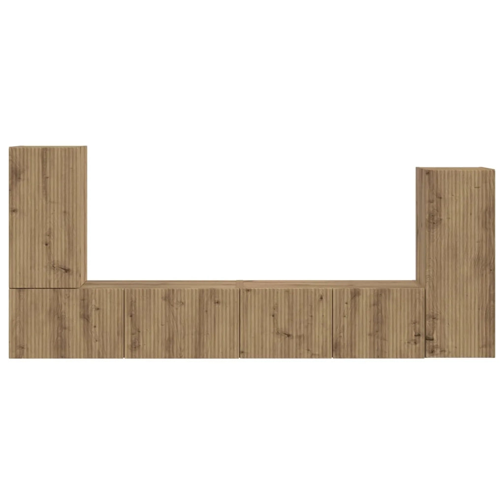 Set mobile TV 4 pcs Rovere artigianale Legno multistrato 3409122
