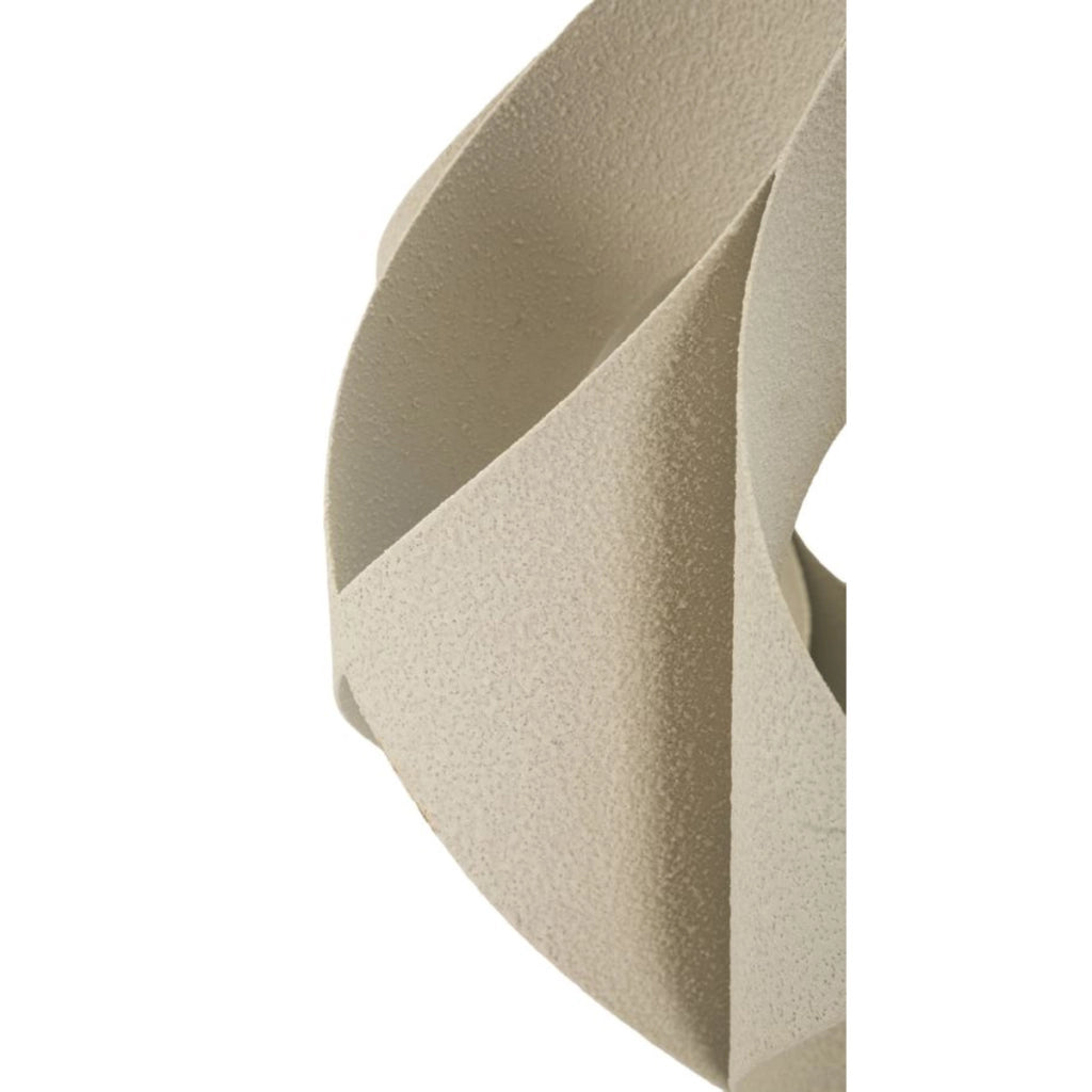 Lampada da Tavolo VKH763, Beige, Metallo, 28x28x57 cm