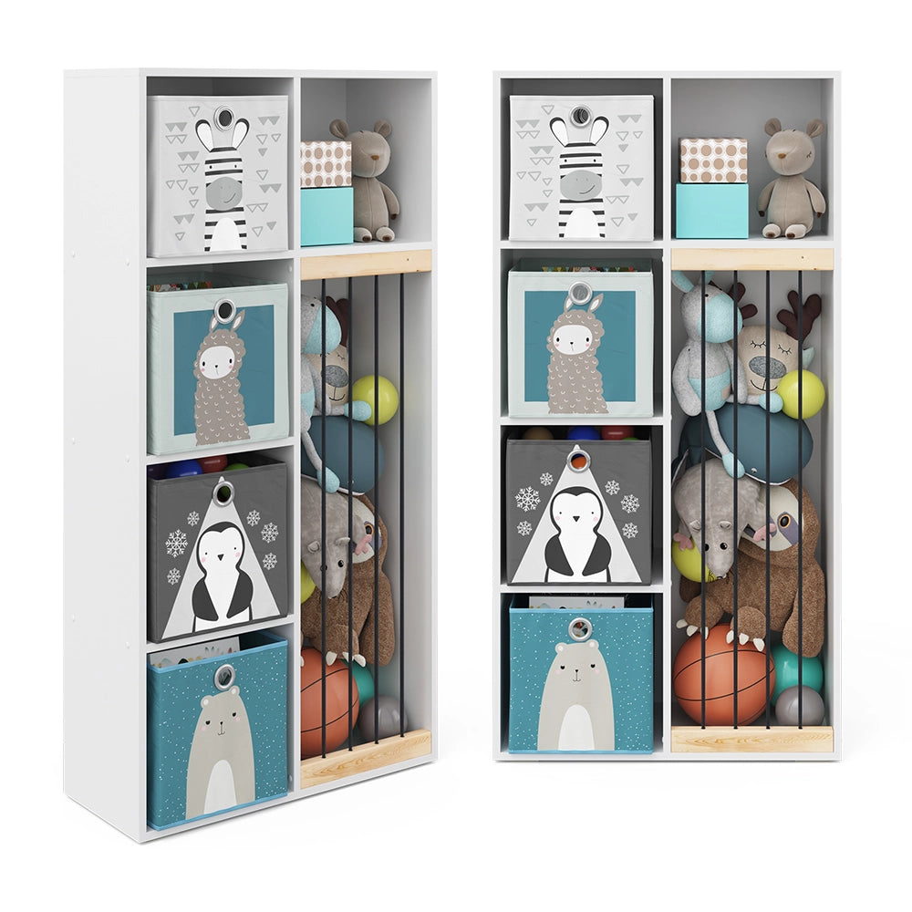 Vicco Libreria bambini Bianco 72 x 143 cm con 4 scatole pieghevoli opt.2
