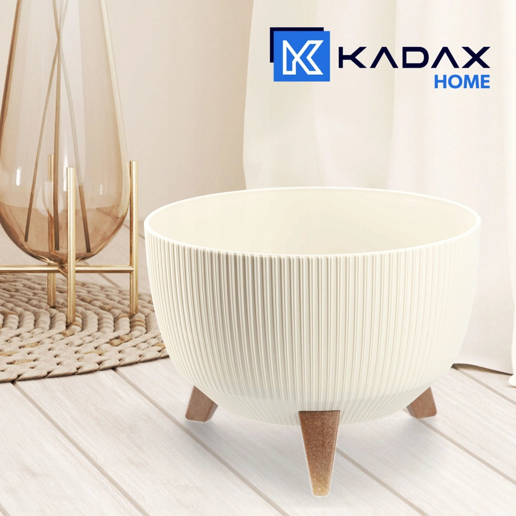 Vaso da giardino KADAX con gambe per fiori, grande ciotola rotonda da 29 cm
