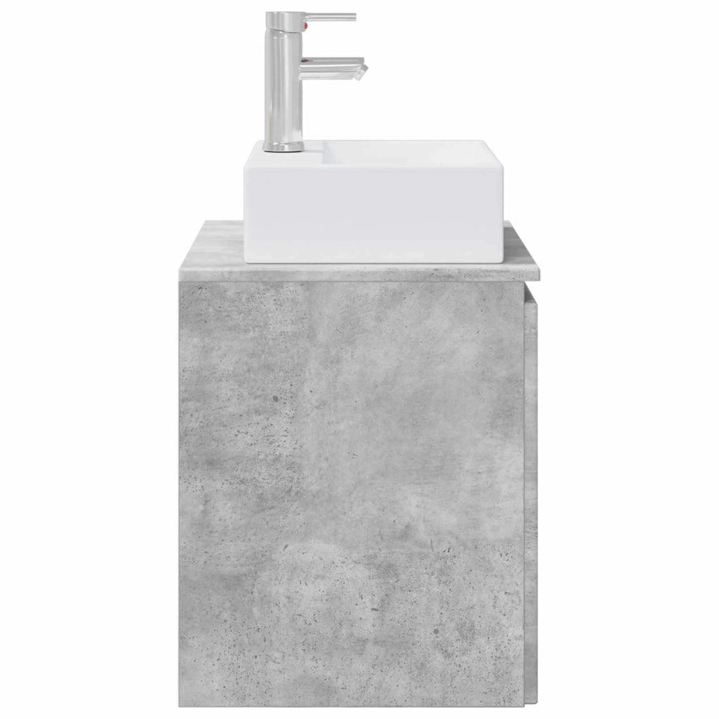 Mobile Lavabo da Parete Grigio Cemento 49,5 x 41 x 62,5 cm 890415