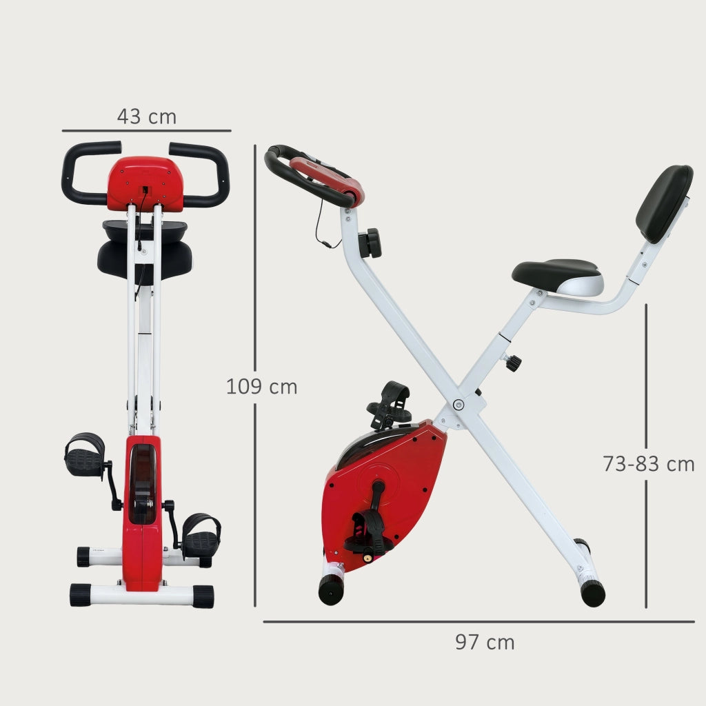 Cyclette Pieghevole ¨C Xylo ¨C 8 Livelli Resistenza Regolabile Rosso